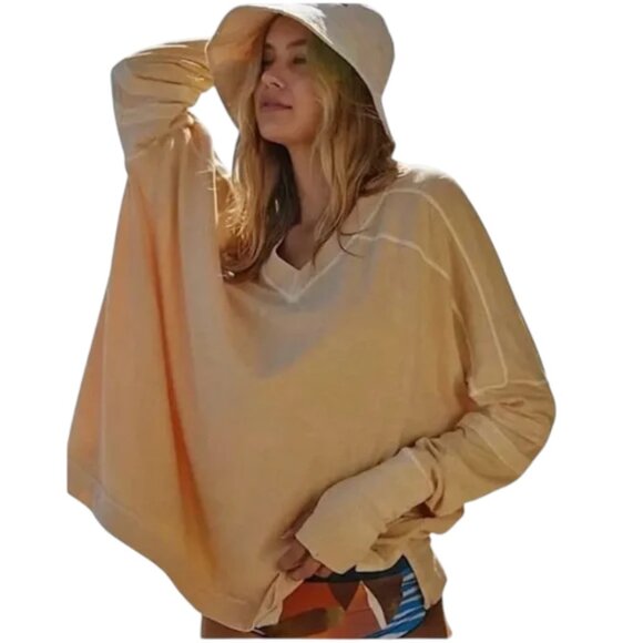 Free People Movement All Stars Layer Long Sleeve Top Latte - Picture 2 of 15